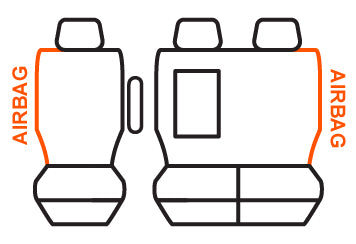 Front seat cover pattern
