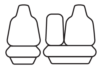 Front seat cover pattern