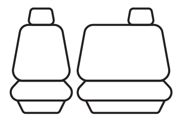Front seat cover pattern