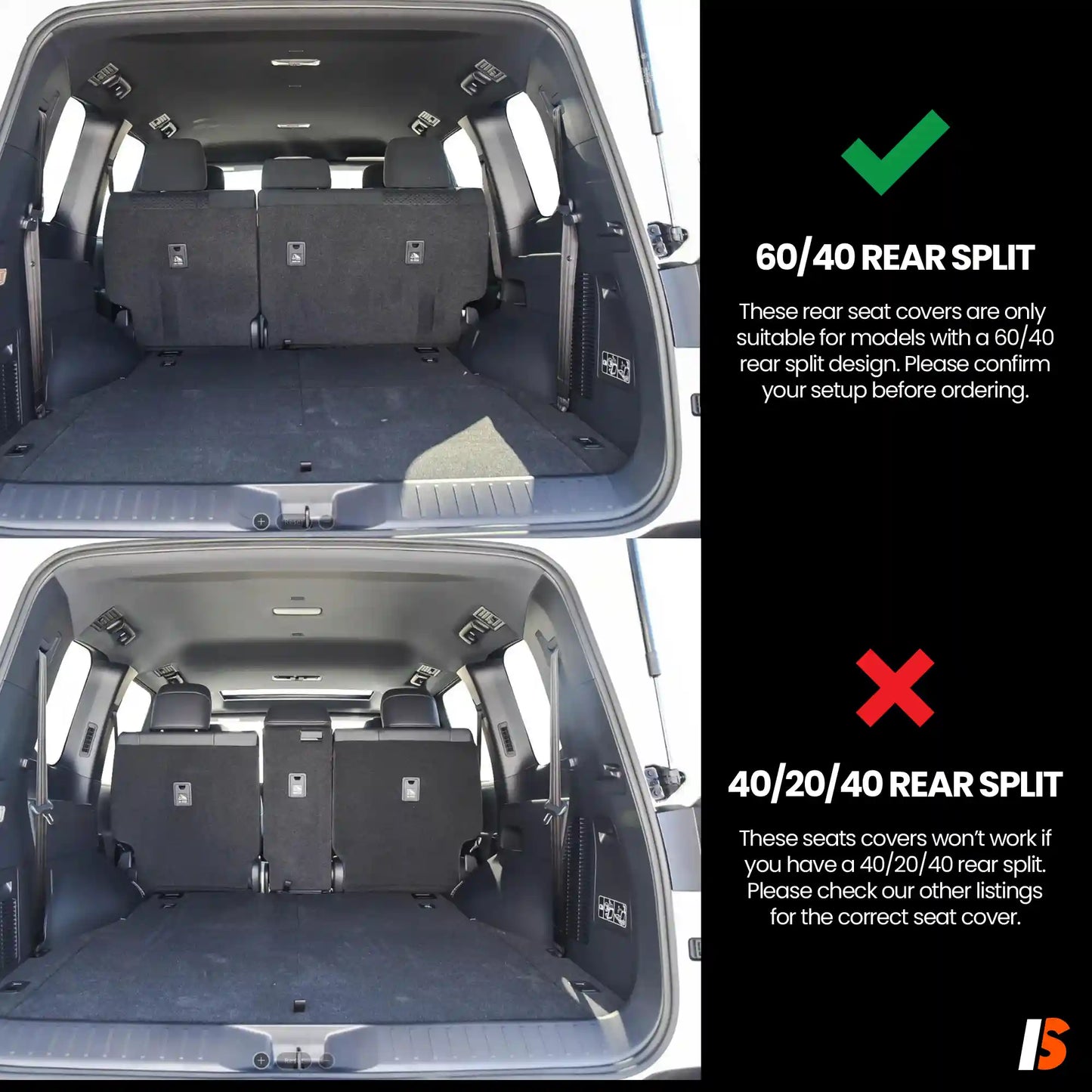 Toyota Landcruiser 300 Series Neoprene+ Rear 60/40 Seat Covers (07/2021-ON)