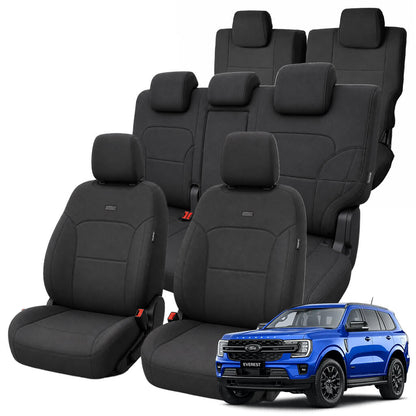 Ford Everest Next-Gen UB Neoprene Seat Covers (07/2022-ON) - Three Row Bundle