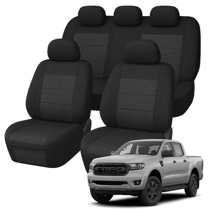 Ford Ranger PX2 PX3 Dual Cab Comfort Jacquard Seat Covers (06/2015-04/2022)