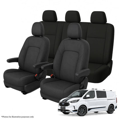 Ford Transit Custom AV Double Cab Neoprene Seat Cover Bundle (08/2023-ON)