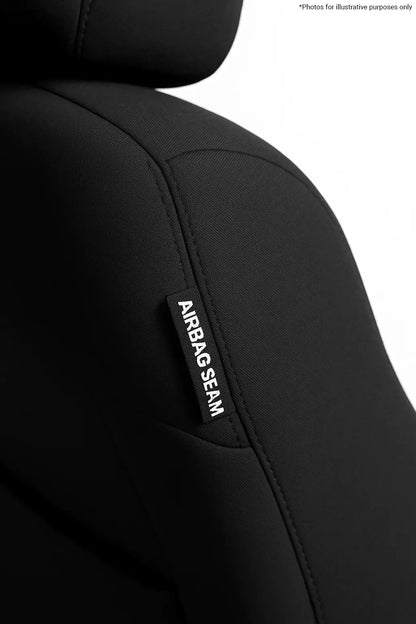 Mitsubishi Triton MQ/MR Dual Cab IRONSKIN Neoprene Seat Covers (01/2015-11/2023) Airbag Seam Close Up