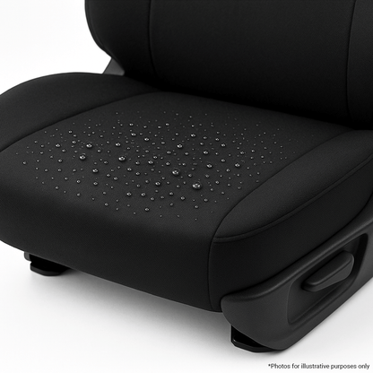 Isuzu D-MAX Crew Cab IRONSKIN Neoprene+ Seat Covers (07/2020-ON) Bottom Close Up Water Drops