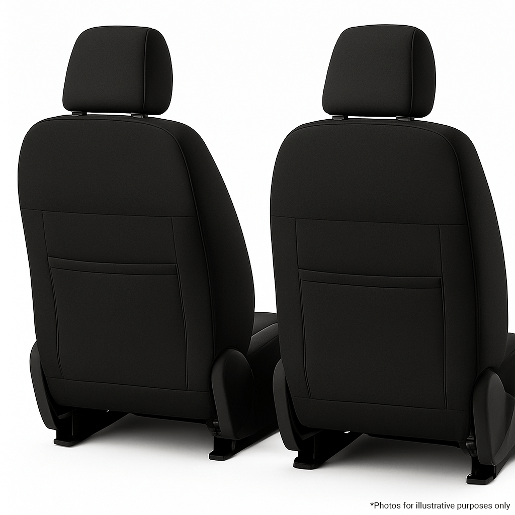 Volkswagen Amarok NF Dual Cab IRONSKIN Neoprene+ Seat Covers (06/2023-ON) Front Seat Pair Rear Angle