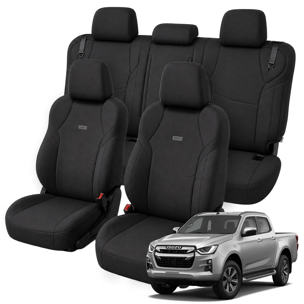 Isuzu D-MAX (RG) Dual Cab Neoprene Seat Covers (07/2020-ON) - Two Row Bundle