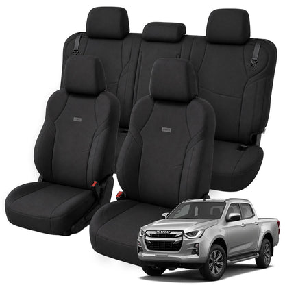 Isuzu D-MAX (RG) Dual Cab Neoprene Seat Covers (07/2020-ON) - Two Row Bundle