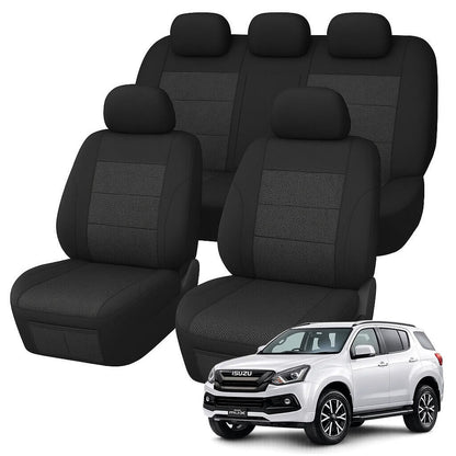 Isuzu MU-X UC Comfort Jacquard Seat Covers (11/2013-05/2021)