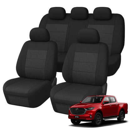 Mazda BT-50 TF XTR / GT / SP / THUNDER Dual Cab Comfort Jacquard Covers (07/2020-ON)