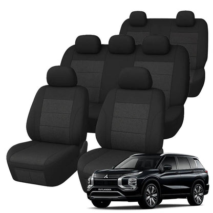 Mitsubishi Outlander ZM (7 Seater) Comfort Jacquard Seat Covers (08/2021-ON)