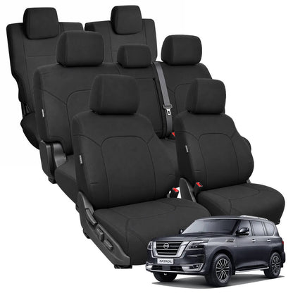 Nissan Patrol Y62 Neoprene Seat Covers (02/2013-ON) - Three Row Bundle