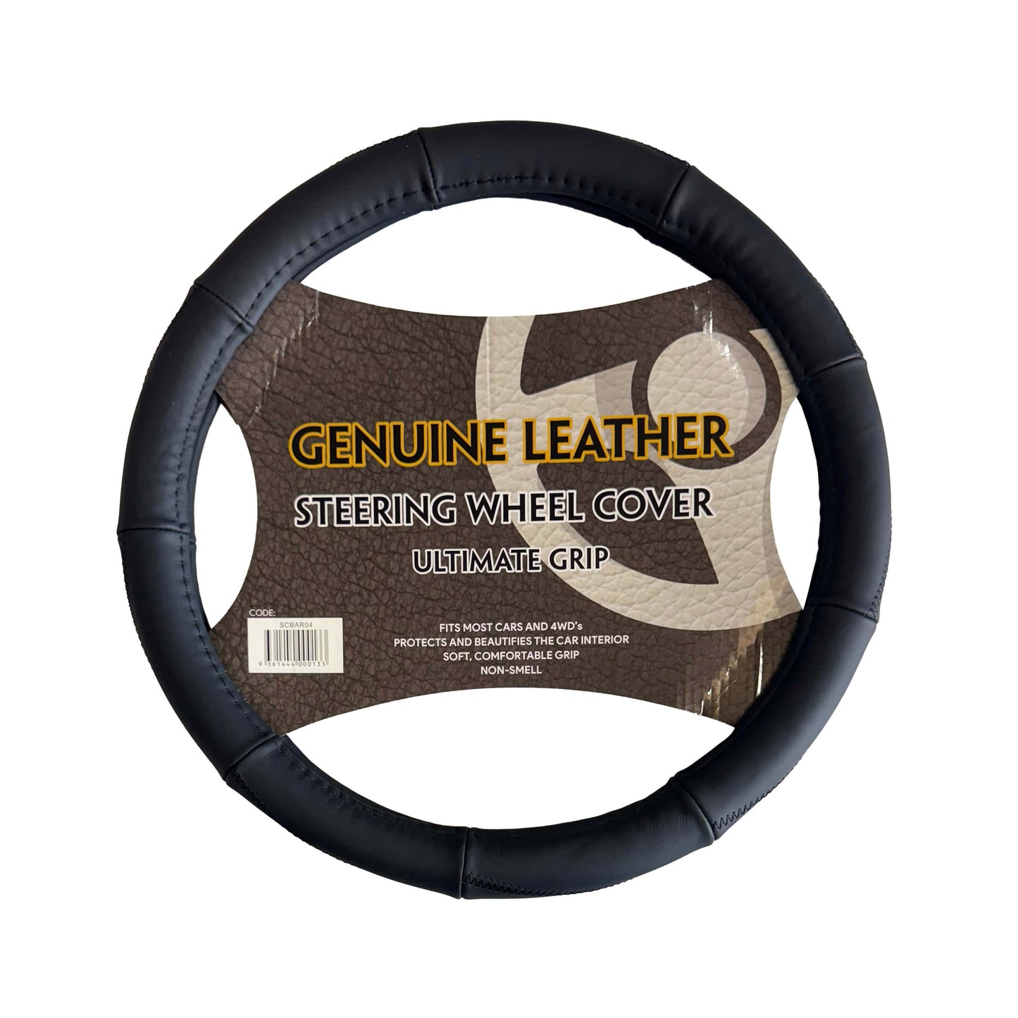 Genuine Leather Steering Wheel Cover (Style 03)