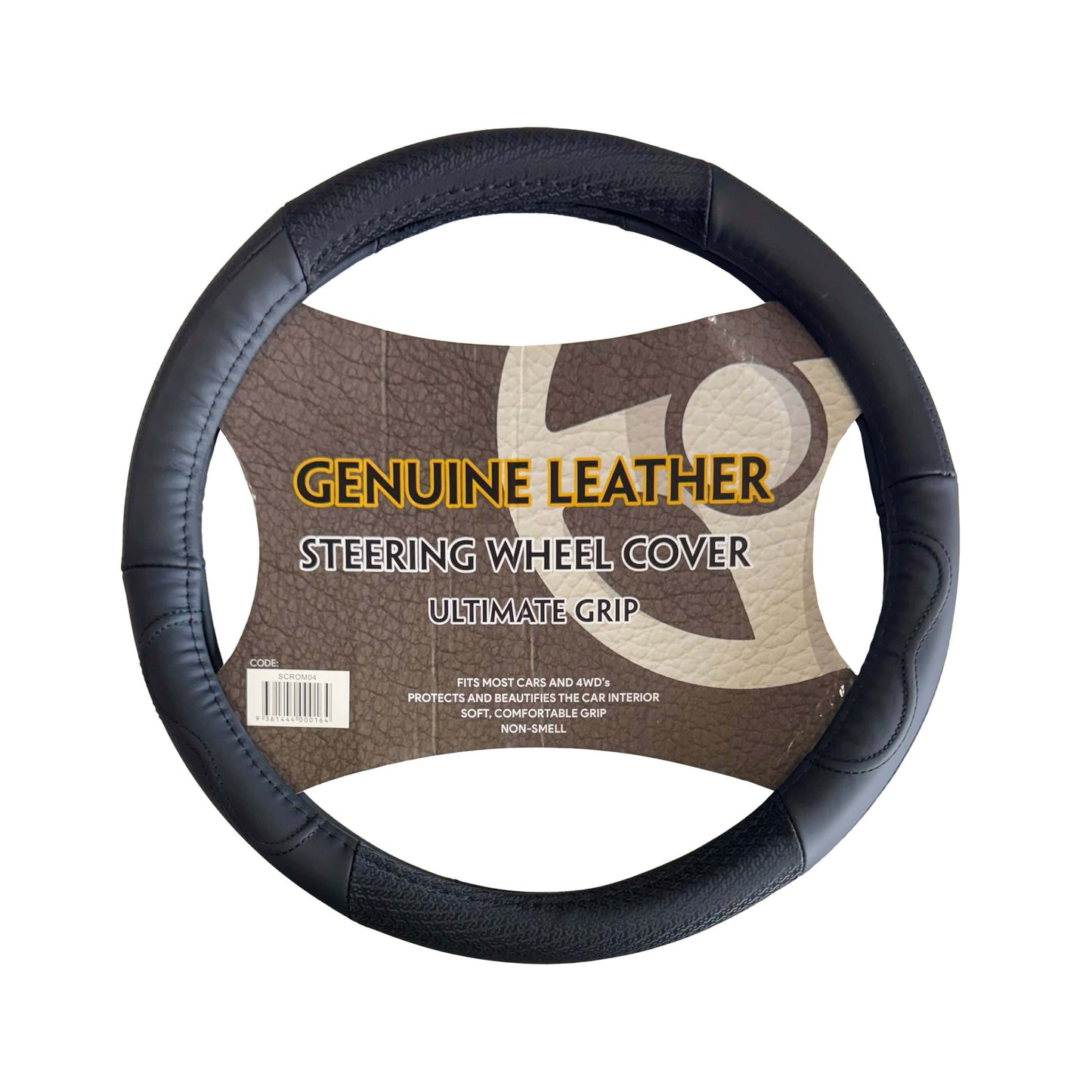 Genuine Leather Steering Wheel Cover (Style 07)