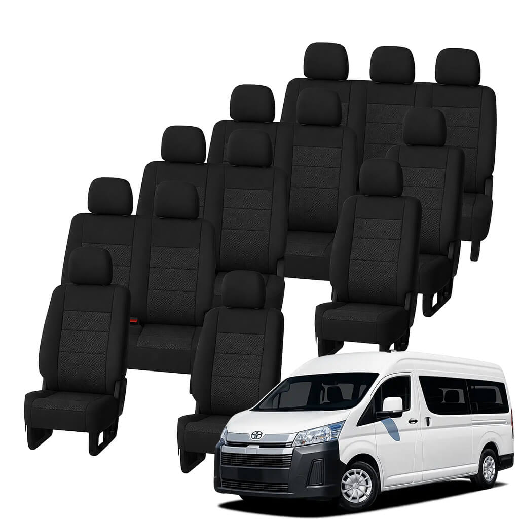 Toyota Hiace H300 Commuter 12 Seater Comfort Jacquard Seat Covers (02/2019-ON)