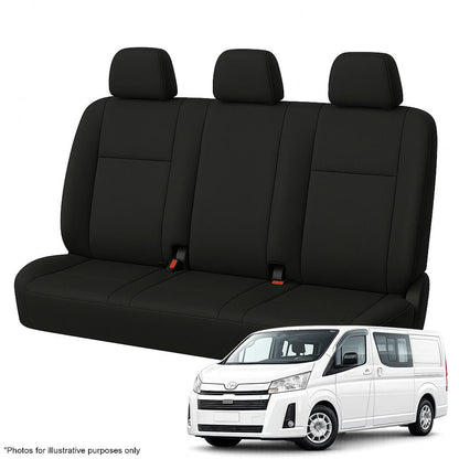 Toyota Hiace H300 LWB Crew Van Neoprene Rear Seat Covers (02/2019-ON)