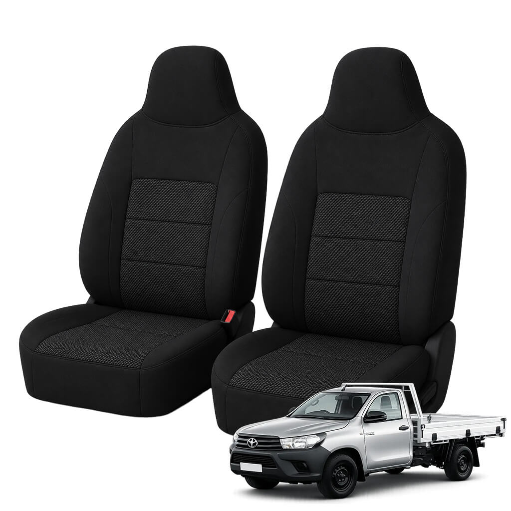 Toyota Hilux N80 Single Cab Workmate / SR Comfort Jacquard Seat Covers (07/2015-07/2025)