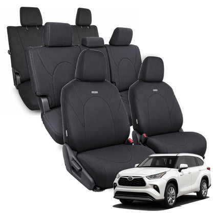 Toyota Kluger GSU70 Neoprene Seat Covers (03/2021-ON) - Three Row Bundle