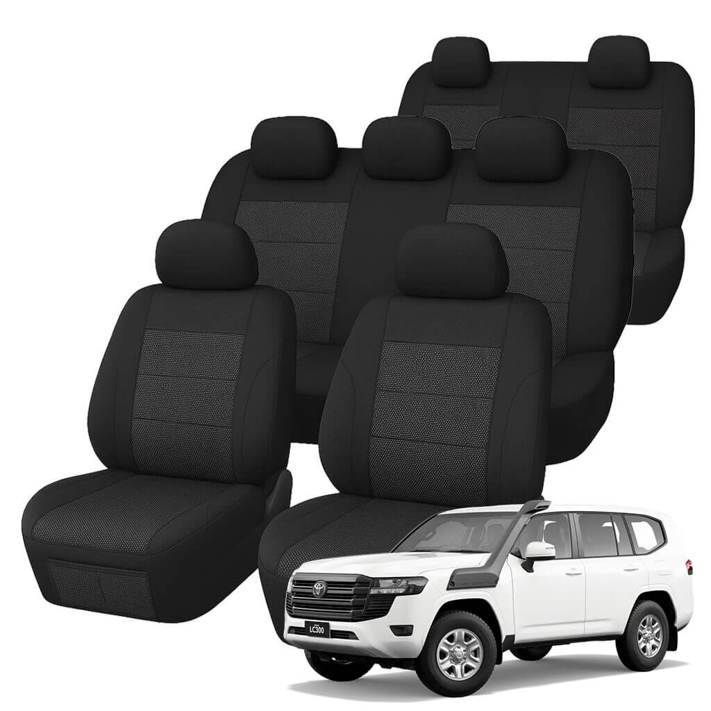 Toyota LandCruiser 300 Series GX / GXL (7 Seater) Comfort Jacquard Seat Covers (07/2021-ON)