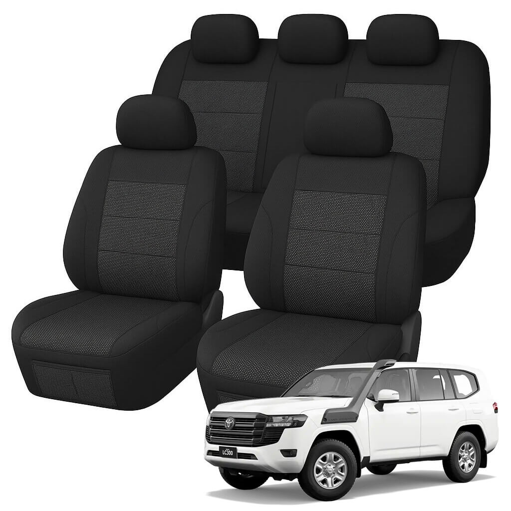 Toyota LandCruiser 300 Series GX / GXL (5 Seater) Comfort Jacquard Seat Covers (07/2021-ON)