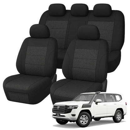Toyota LandCruiser 300 Series GX / GXL (5 Seater) Comfort Jacquard Seat Covers (07/2021-ON)