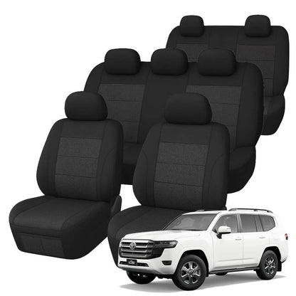 Toyota Landcruiser 300 Series VX / GRS (7 Seater) Comfort Jacquard Seat Covers (07/2021-ON)